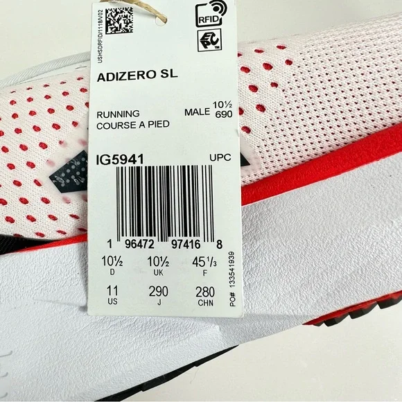 Men’s Adidas Adizero SL Running Shoes Jogging Training Sports White NWT IG5941 - Picture 8 of 9